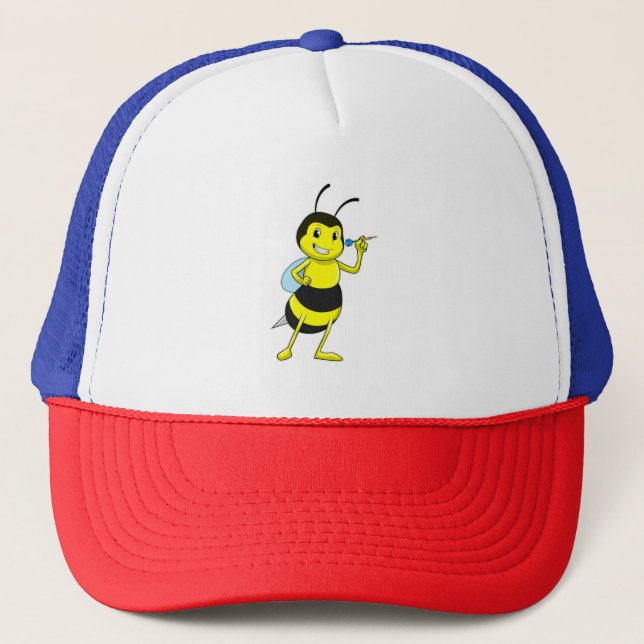 Bee at Darts with Dart Trucker Hat (Front)
