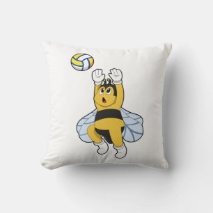 Bee at Volleyball Sports Cushion