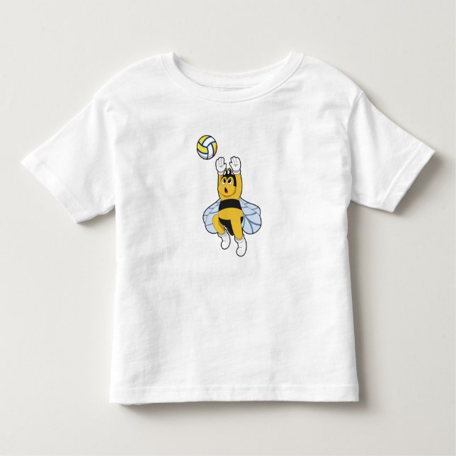 Bee at Volleyball Sports Toddler T-Shirt (Front)