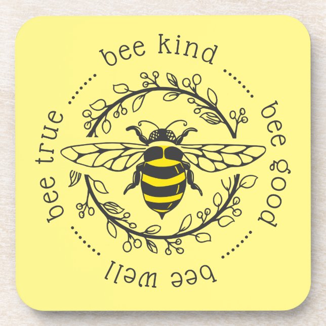 Bee Attitudes Coaster (Front)