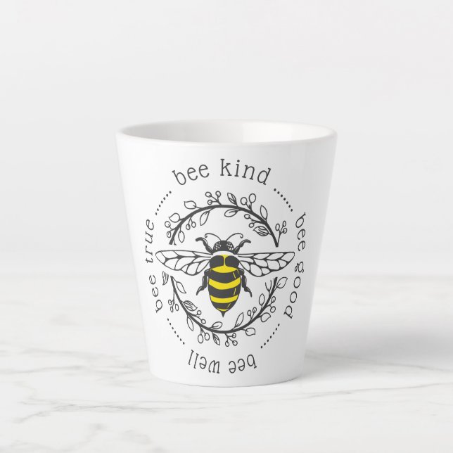 Bee Attitudes Latte Mug (Front)