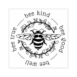 Bee Attitudes Rubber Stamp
