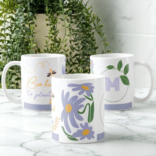 Bee-autiful Blooms: Personalised Eco-Friendly Mug (Creator Uploaded)