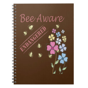 Bee Aware - Save the Bees Notebook