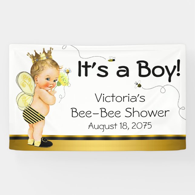 Bee Baby Shower Banner (Horizontal)