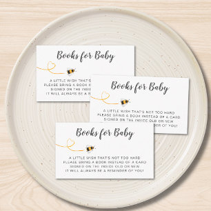 Bee Baby Shower Book Request Enclosure Card
