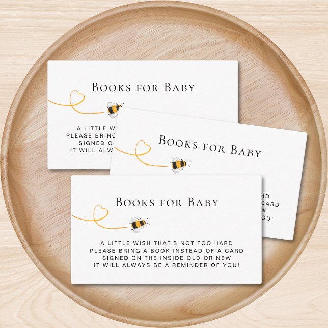 Bee Baby Shower Book Request  Enclosure Card (Creator Uploaded)