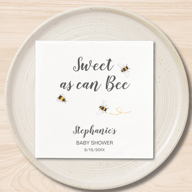 Bee Baby Shower Custom Napkin (Creator Uploaded)