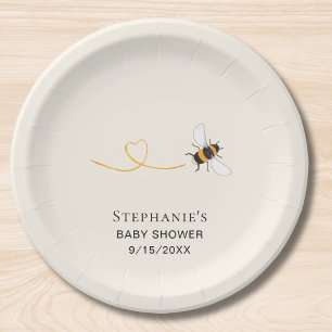 Bee Baby Shower Custom Paper Plate
