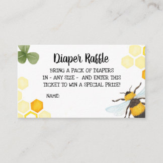 Bee Baby Shower Diaper Raffle Insert Mummy to Bee