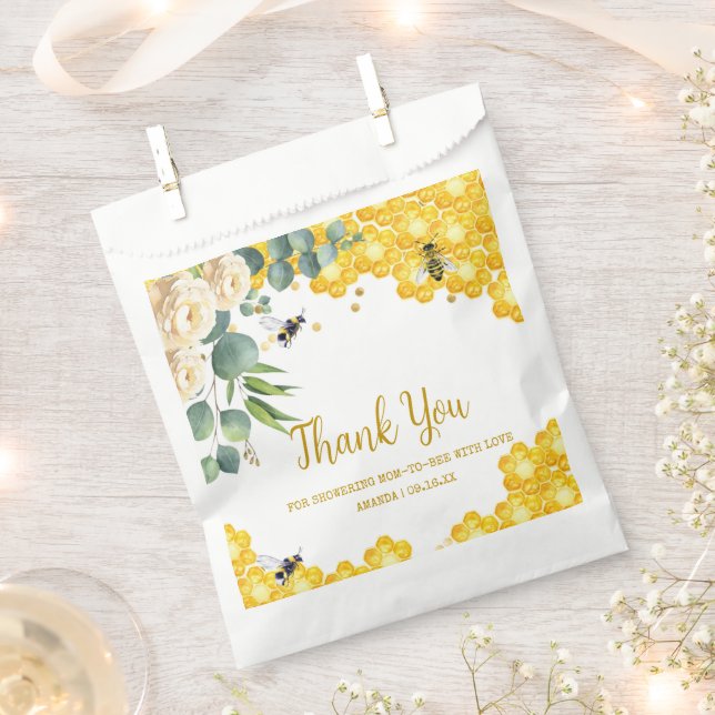 Bee Baby Shower Favour Bag (Clipped)
