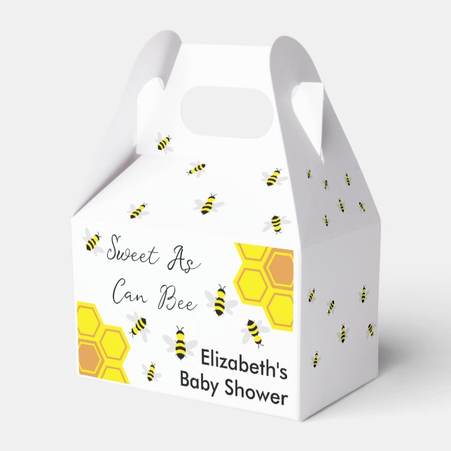 Bee Baby Shower Favour Box (Front Side)