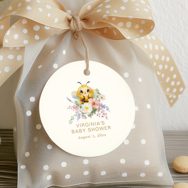 Bee Baby Shower Favour Tags (Bee Baby Shower Favor Tags by Painted Paperie
)