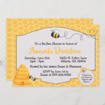 Bee Baby Shower Invitation