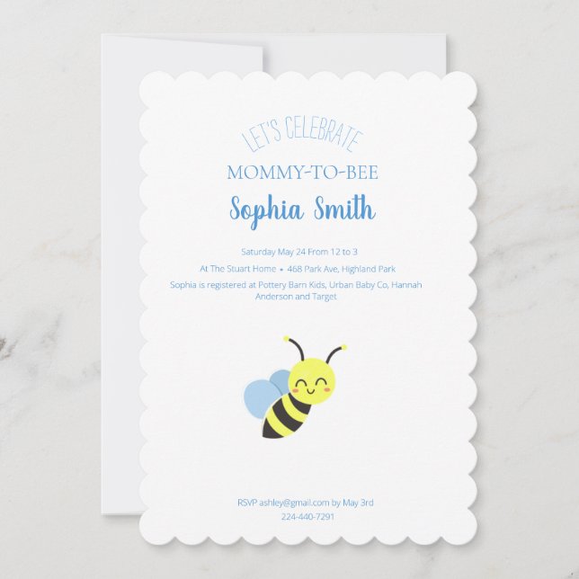 Bee Baby Shower Invitation (Front)