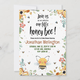 Bee Baby Shower Invitation