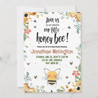 Bee Baby Shower Invitation