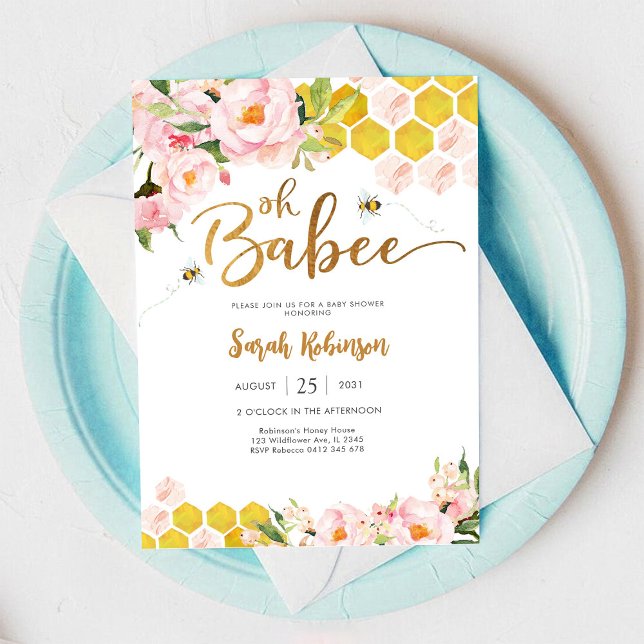 Bee Baby Shower Invitation (Creator Uploaded)