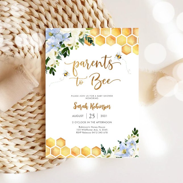 Bee Baby Shower Invitation (Creator Uploaded)