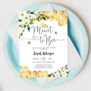 Bee Baby Shower Invitation