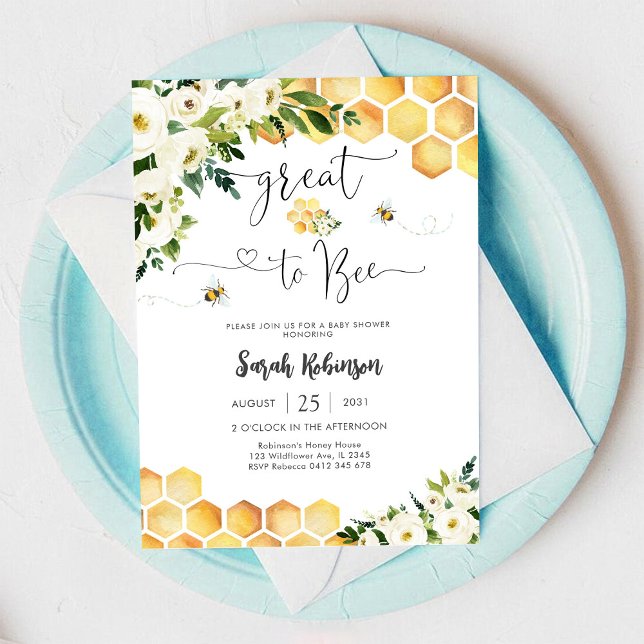 Bee Baby Shower Invitation (Creator Uploaded)