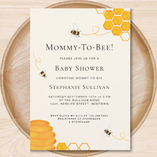 Bee Baby Shower Invitation