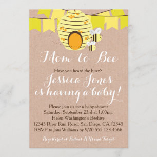 Bee Baby Shower Invitation