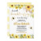 Bee baby shower invitation boy yellow bumblebee