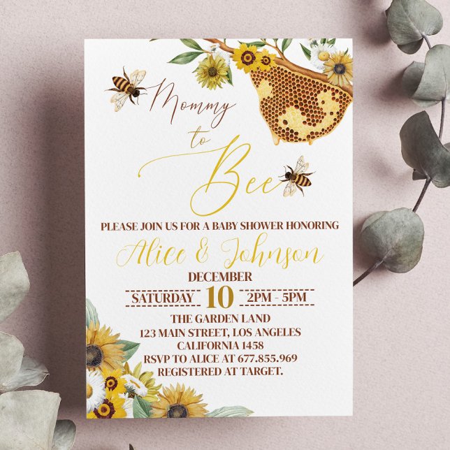 Bee Baby Shower Invitation Mama To Bee (Creator Uploaded)