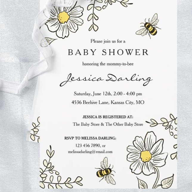 Bee Baby Shower Invitations for Bumble Bee Shower (Creator Uploaded)