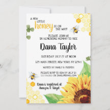 Bee Baby Shower Invite - Mummy to Bee Invitation