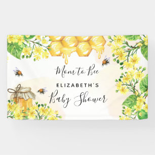 Bee Baby Shower mum to bee yellow florals Banner