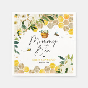 Bee Baby Shower Mummy To Bee Gender Neutral Decor Napkin