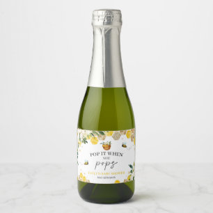 Bee Baby Shower Mummy To Bee Pop It When She Pops Sparkling Wine Label