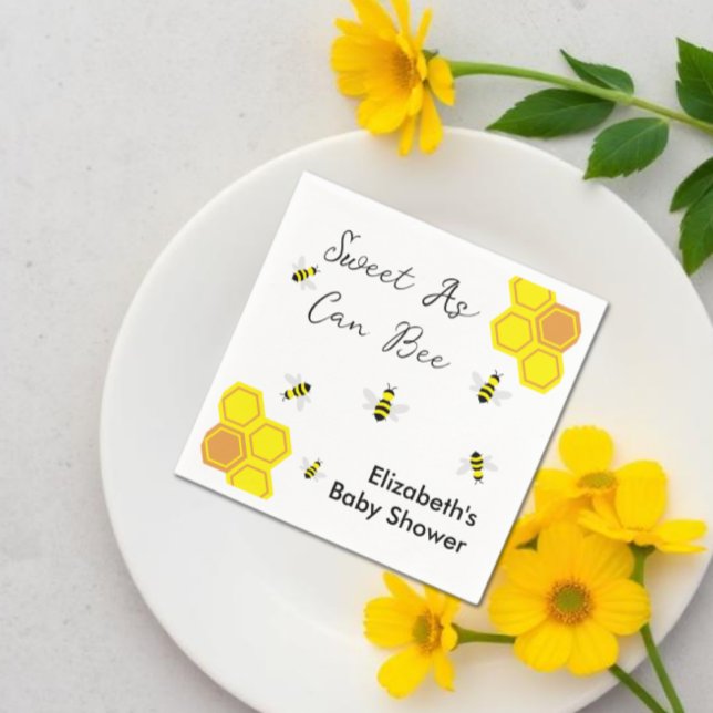 Bee Baby Shower Napkin (Creator Uploaded)
