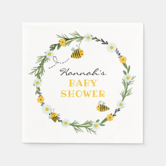 Bee Baby Shower Napkin