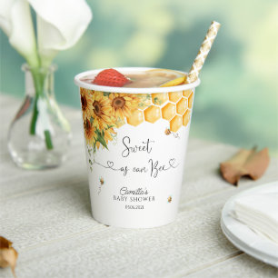 Bee Baby Shower Paper Cups