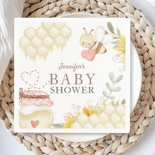 Bee Baby Shower Paper Plates Napkin