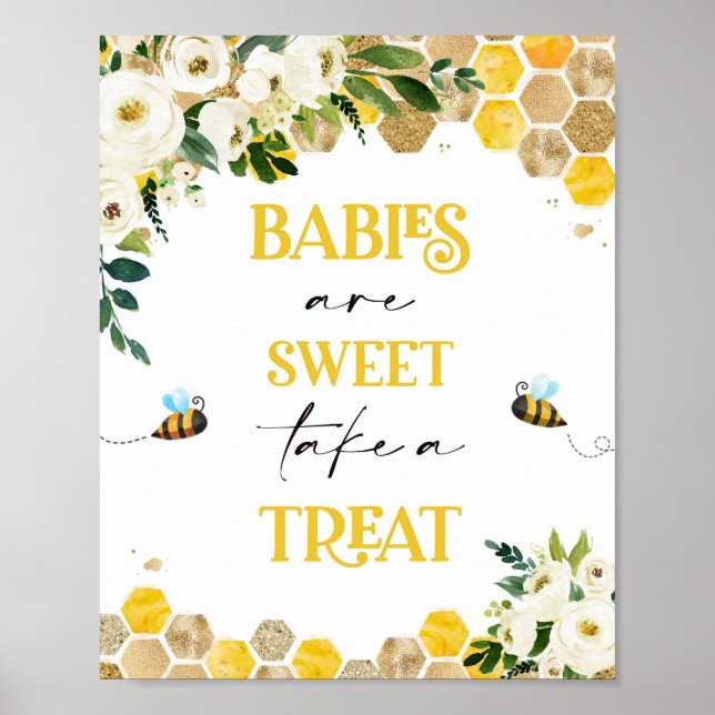 Bee Baby Shower Party Sign Mummy To Bee Decor Sign (Front)