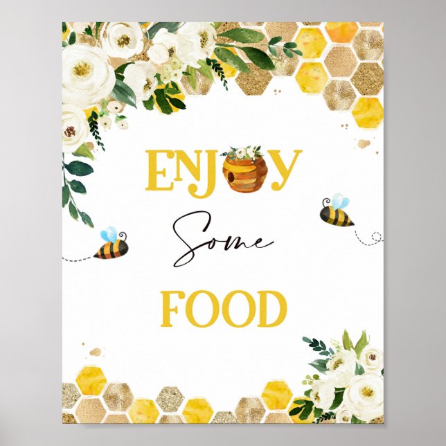 Bee Baby Shower Party Sign Mummy To Bee Decor Sign (Front)