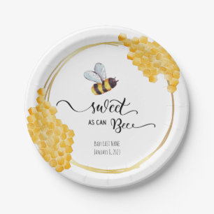 Bee Baby Shower Plate Set