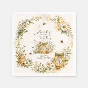 Bee Baby Shower Sweet As Can Bee Gender Neutral Napkin