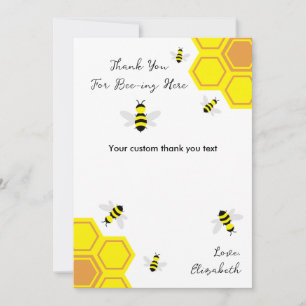 Bee Baby Shower Thank You Card