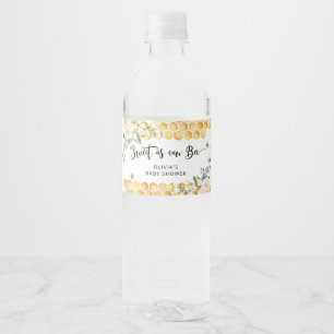 Bee baby shower water bottle label