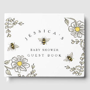 Bee Baby Shower Welcome for Bumble Bee Shower  Guest Book