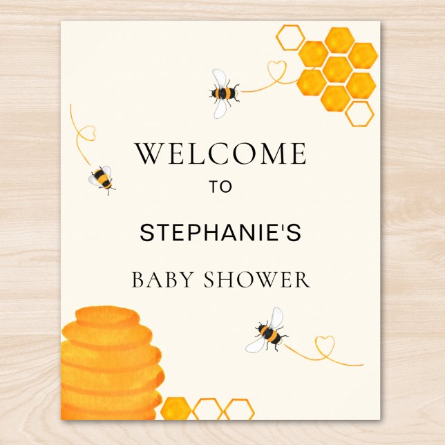 Bee Baby Shower Welcome Poster (Creator Uploaded)