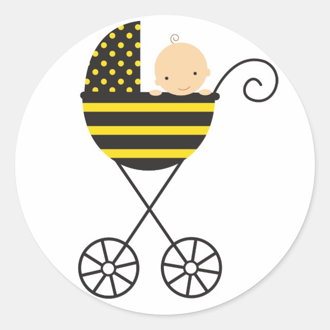 Bee Baby Stroller Stickers (Front)