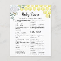 Bee Baby Trivia | Baby Shower Game