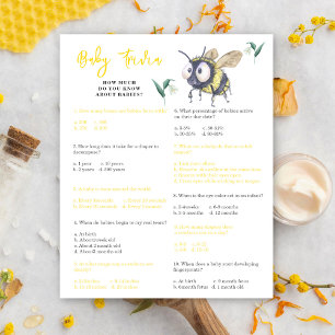 Bee - Baby Trivia   Baby Shower Game
