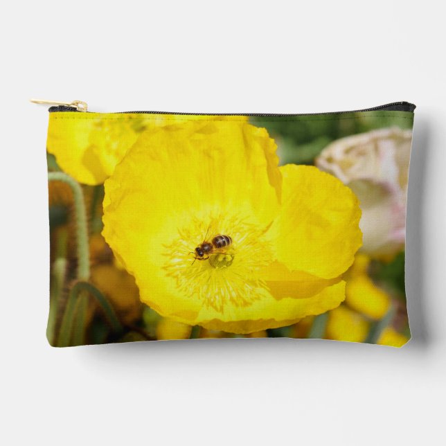 Bee Bathed in Yellow  Accessory Pouch (Front)